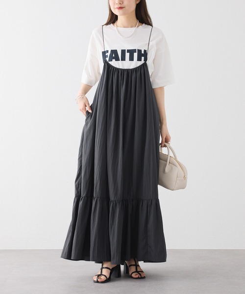 PUAL CE CIN(ピュアルセシン)の「【汗シミ防止素材】シンプルロゴTシャツ(Tシャツ/カットソー・レディース・スミクロ/オフホワイト/グレー・FREE)」の11枚目の写真