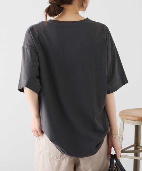 PUAL CE CIN(ピュアルセシン)の「【汗シミ防止素材】シンプルロゴTシャツ(Tシャツ/カットソー・レディース・スミクロ/オフホワイト/グレー・FREE)」の14枚目の写真