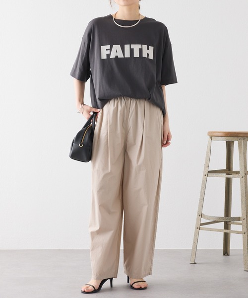 PUAL CE CIN(ピュアルセシン)の「【汗シミ防止素材】シンプルロゴTシャツ(Tシャツ/カットソー・レディース・スミクロ/オフホワイト/グレー・FREE)」の15枚目の写真