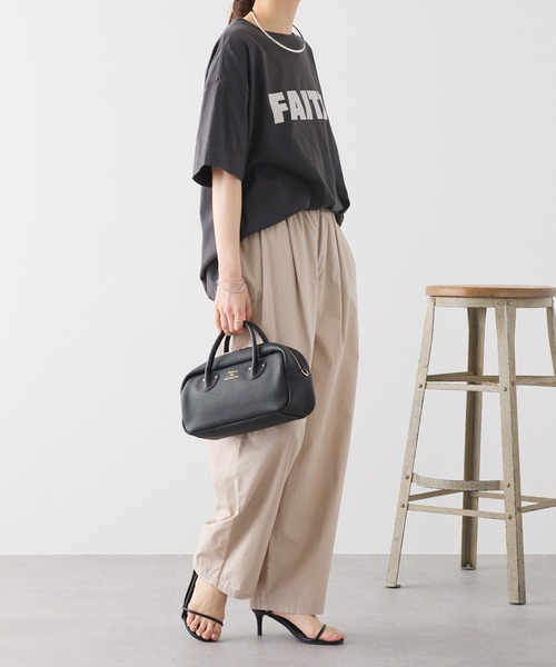 PUAL CE CIN(ピュアルセシン)の「【汗シミ防止素材】シンプルロゴTシャツ(Tシャツ/カットソー・レディース・スミクロ/オフホワイト/グレー・FREE)」の16枚目の写真