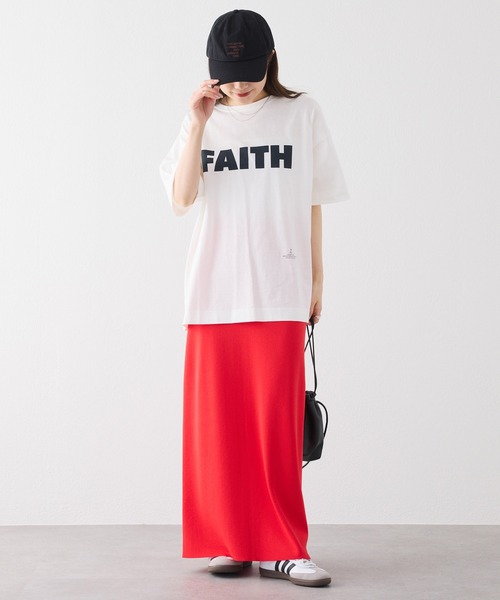 PUAL CE CIN(ピュアルセシン)の「【汗シミ防止素材】シンプルロゴTシャツ(Tシャツ/カットソー・レディース・スミクロ/オフホワイト/グレー・FREE)」の7枚目の写真