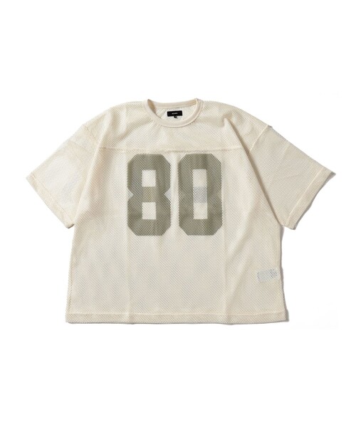 BEAMS（ビームス）の「BEAMS / メッシュ プリント Tシャツ（Tシャツ/カットソー・メンズ・ライトグレー/ナチュラル・L/M/XL/S）」の2枚目の写真