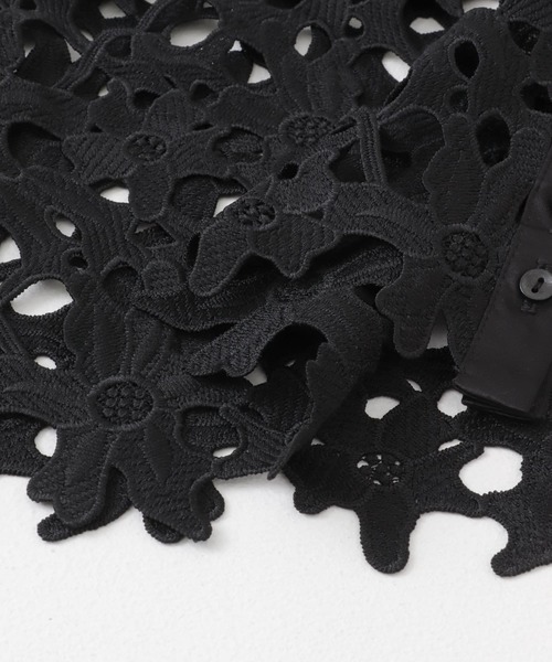 SENSE OF PLACE by URBAN RESEARCH（センスオブプレイスバイアーバンリサーチ）の「レースクロップドシャツ(半袖)（シャツ/ブラウス・レディース・オフホワイト/ブラック・ONE）」の13枚目の写真