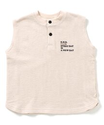 BREEZE（ブリーズ）の「【リンク/ジュニア対応】ヘンリーネックタンクトップ（Tシャツ/カットソー・キッズ）」