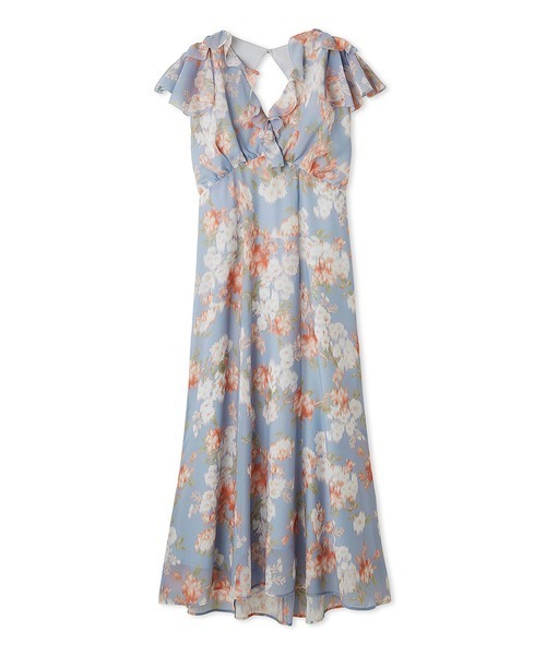 セール】ヴィンテージプリントシフォンワンピース（ワンピース