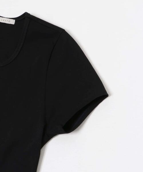 LAATO(ラート)の「crew neck tee(Tシャツ/カットソー・レディース・ブラック/ブラウン/ライトグレー・FREE)」の6枚目の写真