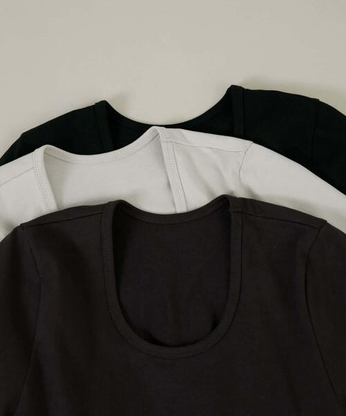 LAATO(ラート)の「crew neck tee(Tシャツ/カットソー・レディース・ブラック/ブラウン/ライトグレー・FREE)」の9枚目の写真