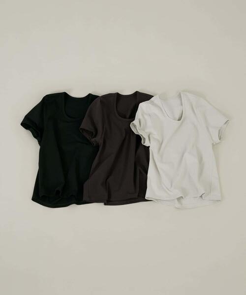 LAATO(ラート)の「crew neck tee(Tシャツ/カットソー・レディース・ブラック/ブラウン/ライトグレー・FREE)」の10枚目の写真