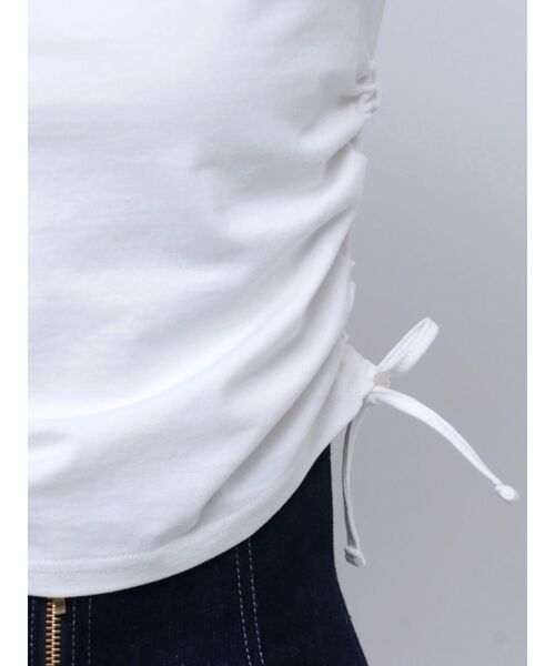 MERCURYDUO（マーキュリーデュオ）の「【メロクロコラボ】マイメロディワンポイント刺繍クロップドTシャツ（Tシャツ/カットソー・レディース・オフホワイト・FREE）」の10枚目の写真