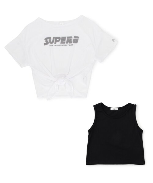 algy（アルジー）の「シアー半袖T&タンクセット（Tシャツ/カットソー・キッズ・オフホワイト/ブラック/サックスブルー・SMALL/MEDIUM/X-SMALL/XX-SMALL）」の20枚目の写真