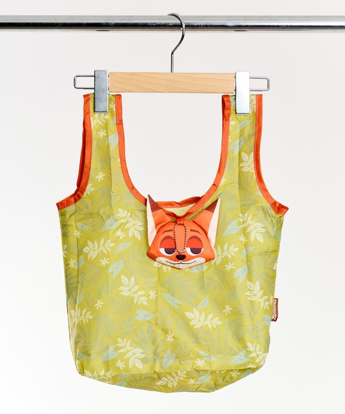 Disney（ディズニー）の「【 Disney / ディズニー 】 ぬいぐるみ おてつだいエコバッグ　SKE（エコバッグ/サブバッグ・レディース・イエロー/グリーン/ブルー/パープル・FREE）」の2枚目の写真