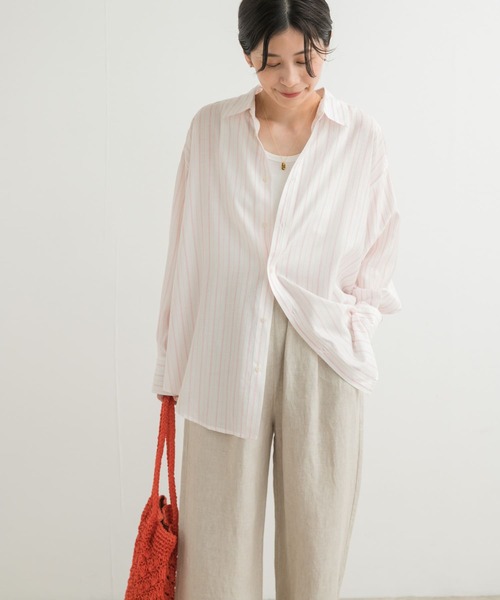 URBAN RESEARCH DOORS(アーバンリサーチドアーズ)の「カラーストライプルーズシャツ(シャツ/ブラウス・レディース・ホワイト系その他/グレー系その他・MEDIUM)」の9枚目の写真