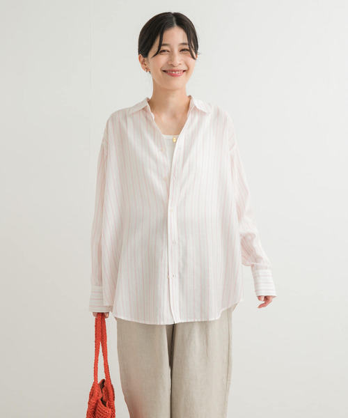 URBAN RESEARCH DOORS(アーバンリサーチドアーズ)の「カラーストライプルーズシャツ(シャツ/ブラウス・レディース・ホワイト系その他/グレー系その他・MEDIUM)」の11枚目の写真