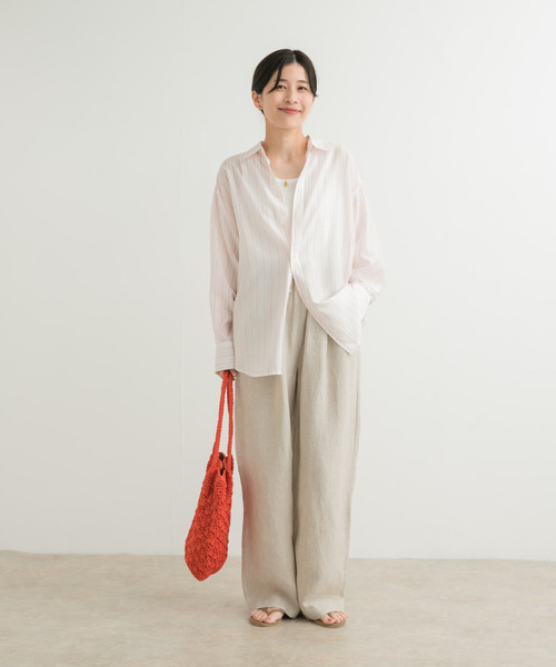 URBAN RESEARCH DOORS(アーバンリサーチドアーズ)の「カラーストライプルーズシャツ(シャツ/ブラウス・レディース・ホワイト系その他/グレー系その他・MEDIUM)」の13枚目の写真