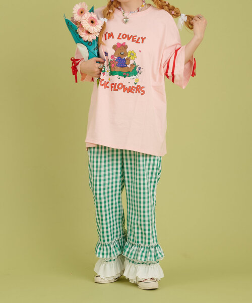 w closet ヴィンテージライクくまちゃんBIGTee あみこ企画】ヴィンテージライクくまちゃんBIGTee（Tシャツ