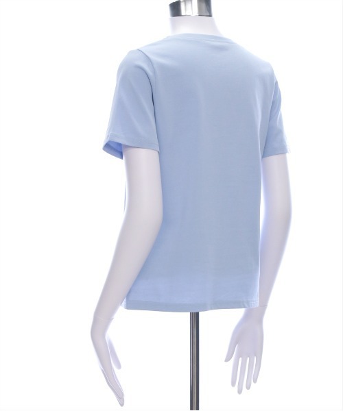 CLEAR BASIC（クリアベーシック）の「パールロゴTシャツ[着回し力抜群 ガーリー]（Tシャツ/カットソー・レディース・イエロー/サックスブルー/ブラック/オフホワイト・F）」の10枚目の写真