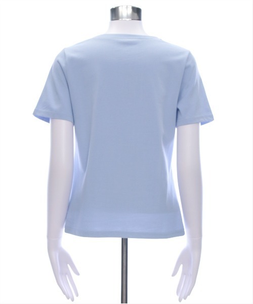 CLEAR BASIC（クリアベーシック）の「パールロゴTシャツ[着回し力抜群 ガーリー]（Tシャツ/カットソー・レディース・イエロー/サックスブルー/ブラック/オフホワイト・F）」の11枚目の写真