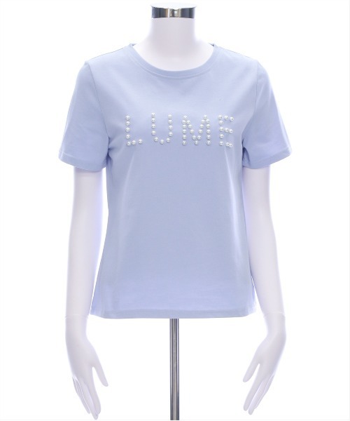 CLEAR BASIC（クリアベーシック）の「パールロゴTシャツ[着回し力抜群 ガーリー]（Tシャツ/カットソー・レディース・イエロー/サックスブルー/ブラック/オフホワイト・F）」の16枚目の写真