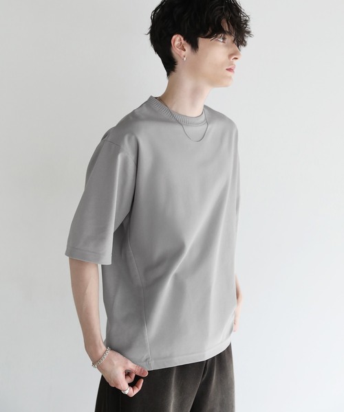 ASTRONOMY（アストロノミー）の「Buyer's Select/【接触冷感/速乾/UVカット/イージーケア】強燃カノコ衿リブ半袖Tシャツ（Tシャツ/カットソー・メンズ・ブルー/ブラック/アッシュブラウン/ライトグレー・LL/M/L）」の18枚目の写真