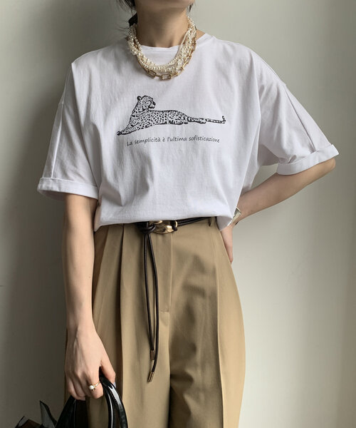 WEB限定】ジャガープリントTEE（Tシャツ/カットソー）｜DouDou