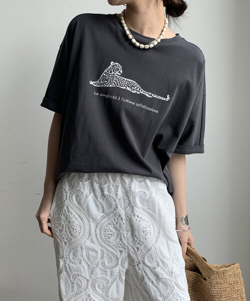 WEB限定】ジャガープリントTEE（Tシャツ/カットソー）｜DouDou