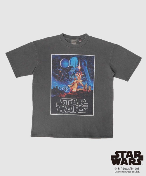 Goodwear(グッドウェア)の「STAR WARS 古着風 クラックプリント ピグメント Tシャツ ビッグシルエット(エピソード4 新たなる希望/ エピソード5 帝国の逆襲)(Tシャツ/カットソー・メンズ・ブラック系その他/ブラック系その他2・M/L/XL)」の6枚目の写真