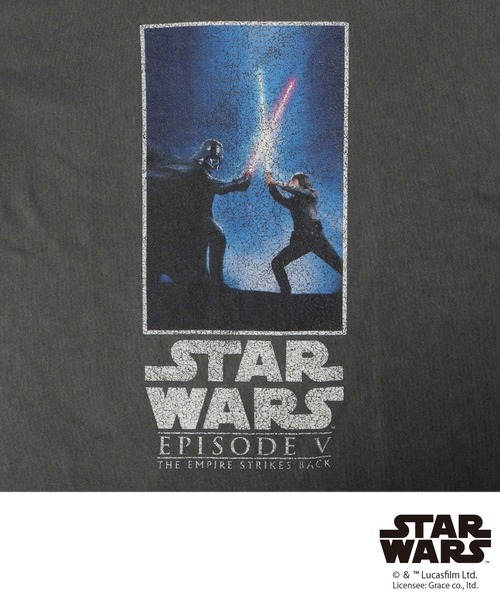 Goodwear(グッドウェア)の「STAR WARS 古着風 クラックプリント ピグメント Tシャツ ビッグシルエット(エピソード4 新たなる希望/ エピソード5 帝国の逆襲)(Tシャツ/カットソー・メンズ・ブラック系その他/ブラック系その他2・M/L/XL)」の9枚目の写真