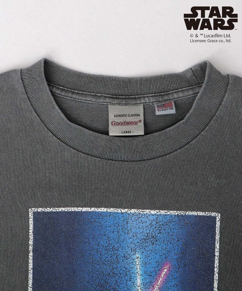 Goodwear(グッドウェア)の「STAR WARS 古着風 クラックプリント ピグメント Tシャツ ビッグシルエット(エピソード4 新たなる希望/ エピソード5 帝国の逆襲)(Tシャツ/カットソー・メンズ・ブラック系その他/ブラック系その他2・M/L/XL)」の12枚目の写真