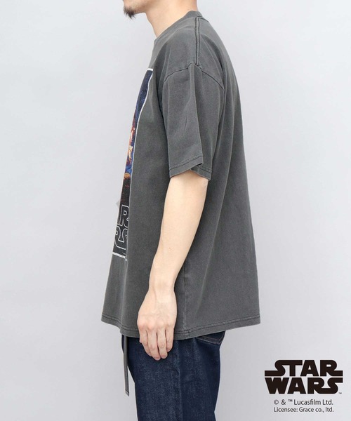 Goodwear(グッドウェア)の「STAR WARS 古着風 クラックプリント ピグメント Tシャツ ビッグシルエット(エピソード4 新たなる希望/ エピソード5 帝国の逆襲)(Tシャツ/カットソー・メンズ・ブラック系その他/ブラック系その他2・M/L/XL)」の15枚目の写真