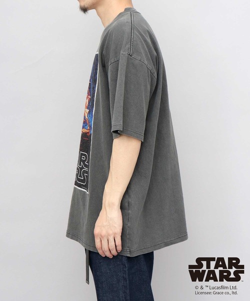 Goodwear(グッドウェア)の「STAR WARS 古着風 クラックプリント ピグメント Tシャツ ビッグシルエット(エピソード4 新たなる希望/ エピソード5 帝国の逆襲)(Tシャツ/カットソー・メンズ・ブラック系その他/ブラック系その他2・M/L/XL)」の17枚目の写真
