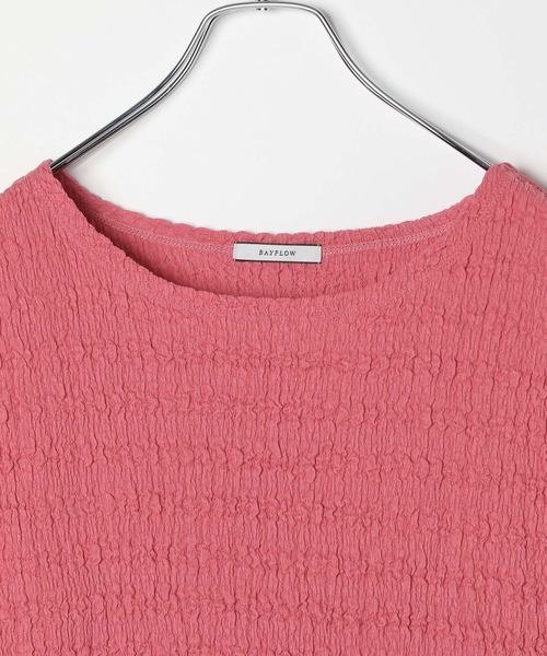 BAYFLOW（ベイフロー）の「[ストレッチ入りで動きやすい]ポコポコノースリーブプルオーバー（Tシャツ/カットソー・レディース・ブラック/アイボリー/ピンク・FREE）」の12枚目の写真