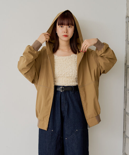 WHIMSIC（ウィムジック）の「【WHIMSIC/SETUP対応】ジップフーディーシャツ（パーカー・レディース・ブラウン/グレー/ブルー・FREE）」の15枚目の写真