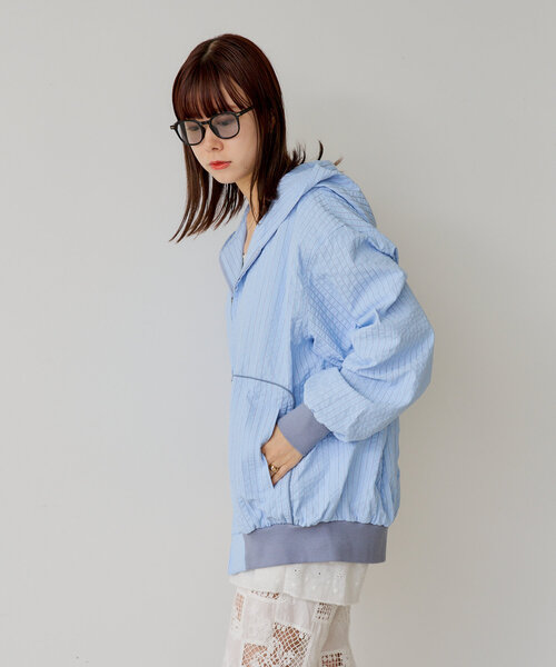 WHIMSIC（ウィムジック）の「【WHIMSIC/SETUP対応】ジップフーディーシャツ（パーカー・レディース・ブラウン/グレー/ブルー・FREE）」の22枚目の写真