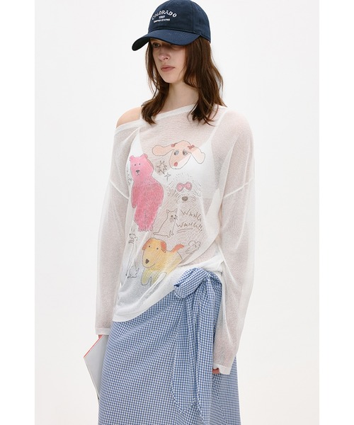 tシャツ ワンショルダー レイヤードデザイントップス FC25S005「Fano Studios」「2025SS」 レディース メンズ tシャツ ワンショルダー レイヤードデザイントップス FC25S005