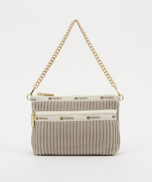 レスポートサック　CHAIN CROCHET CLUTCHベージュクロシェ CHAIN CROCHET CLUTCH ベージュクロシェ（ショルダーバッグ