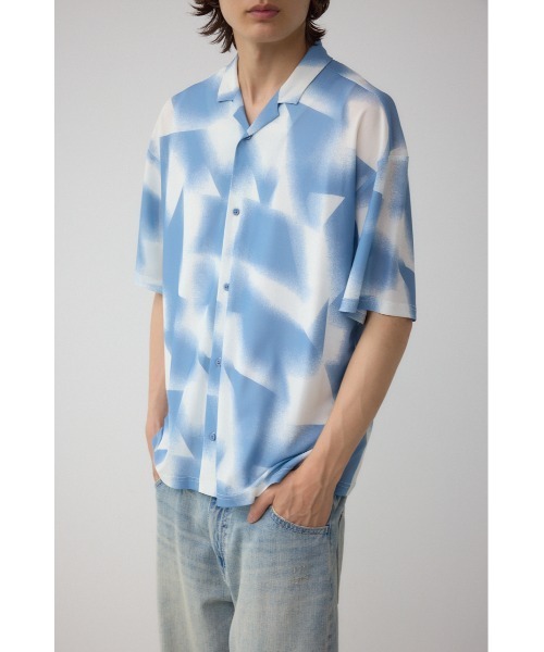 AZUL by moussy(アズールバイマウジー)の「パワーネット総柄シャツ(シャツ/ブラウス・メンズ・ベージュ系その他/ブラック系その他/ブルー系その他・MEDIUM/LARGE)」の3枚目の写真