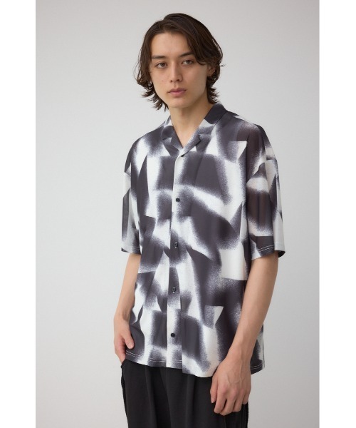 AZUL by moussy(アズールバイマウジー)の「パワーネット総柄シャツ(シャツ/ブラウス・メンズ・ベージュ系その他/ブラック系その他/ブルー系その他・MEDIUM/LARGE)」の5枚目の写真