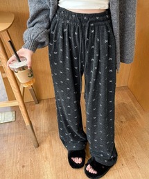 薄手スウェットパンツ 韓国風ワイドパンツ