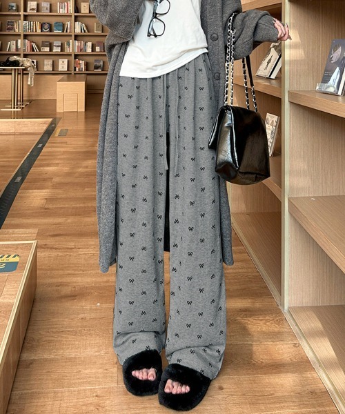 Miniministore（ミニミニストア）の「薄手スウェットパンツ 韓国風ワイドパンツ（スウェットパンツ・レディース・ベージュ/ブラック/ダークグレー/ライトグレー/モカ・M/L/XL）」の9枚目の写真