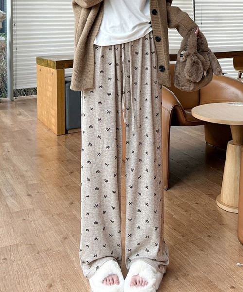 Miniministore（ミニミニストア）の「薄手スウェットパンツ 韓国風ワイドパンツ（スウェットパンツ・レディース・ベージュ/ブラック/ダークグレー/ライトグレー/モカ・M/L/XL）」の11枚目の写真