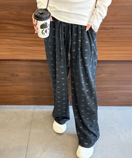 Miniministore（ミニミニストア）の「薄手スウェットパンツ 韓国風ワイドパンツ（スウェットパンツ・レディース・ベージュ/ブラック/ダークグレー/ライトグレー/モカ・M/L/XL）」の13枚目の写真