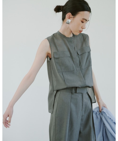 セール】シアーボイルスタンドカラーブラウス（シャツ/ブラウス