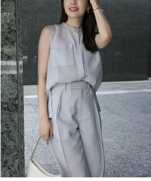 セール】シアーボイルスタンドカラーブラウス（シャツ/ブラウス