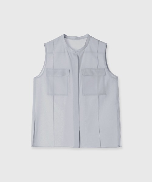 セール】シアーボイルスタンドカラーブラウス（シャツ/ブラウス