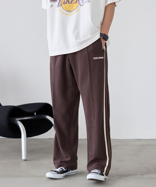 CONVERSE（コンバース）の「CONVERSE（コンバース）サイドラインイージーパンツ（その他パンツ・メンズ・ブラック/モカ・S/M/L）」の2枚目の写真
