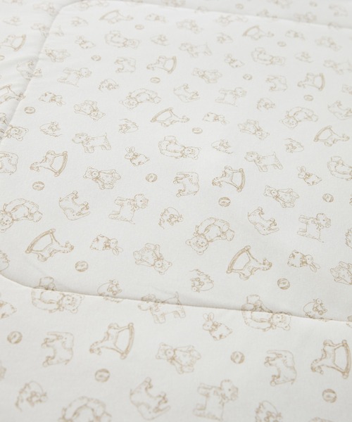 combimini（コンビミニ）の「ふわふわボアくま耳アフガン（おくるみ・キッズ・ライトベージュ/スモークピンク/ネイビー・F）」の8枚目の写真