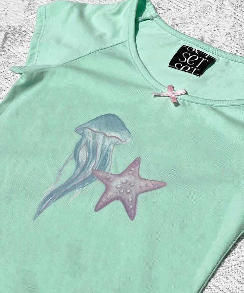 tシャツ A'GEM/9 × .kom 「SETSETSET/セットセットセット」 JELLY ＆ STAR T SHIRT/ジェリー ＆ スター T A'GEM/9 × .kom 『SETSETSET/セットセットセット』 JELLY & STAR