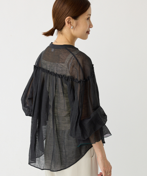 IENA　B.リネン混シアーブラウス　ホワイト IENA｜B. リネン混シアーブラウス | Rakuten Fashion(楽天