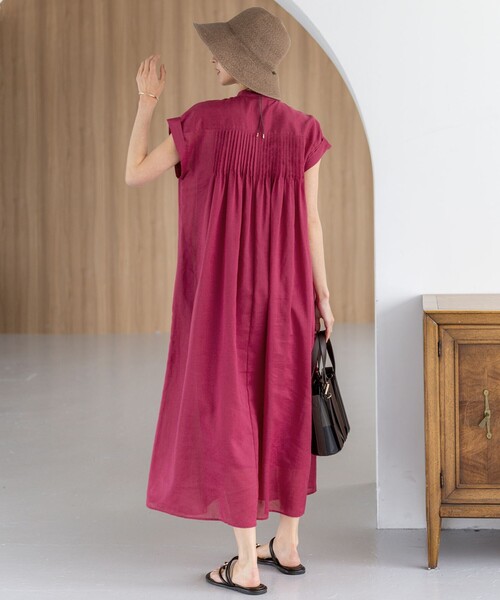 今期自由区✳︎シアーラミーローンフレンチスリーブ ワンピース38✳︎ベージュ 今期自由区✳︎シアーラミーローンフレンチスリーブ ワンピース