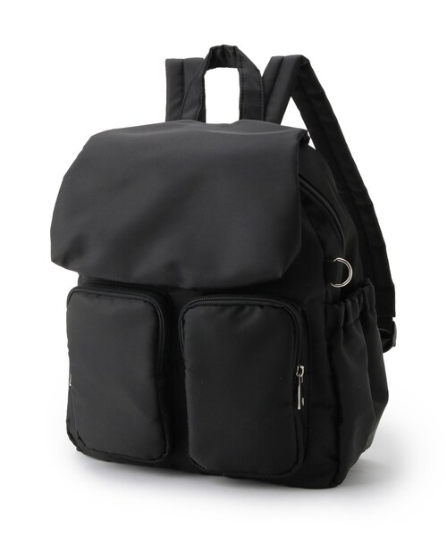 SHOO・LA・RUE(シューラルー)の「【撥水】Wポケットリュック(バックパック/リュック・レディース・グレー/ブラック/ライトグレー・00)」の11枚目の写真